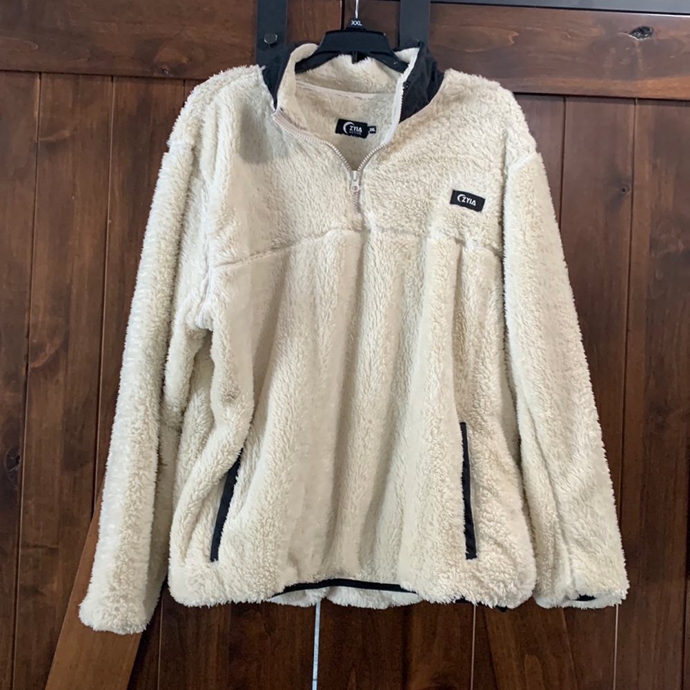 Zyia quarter zip Sherpa fleece